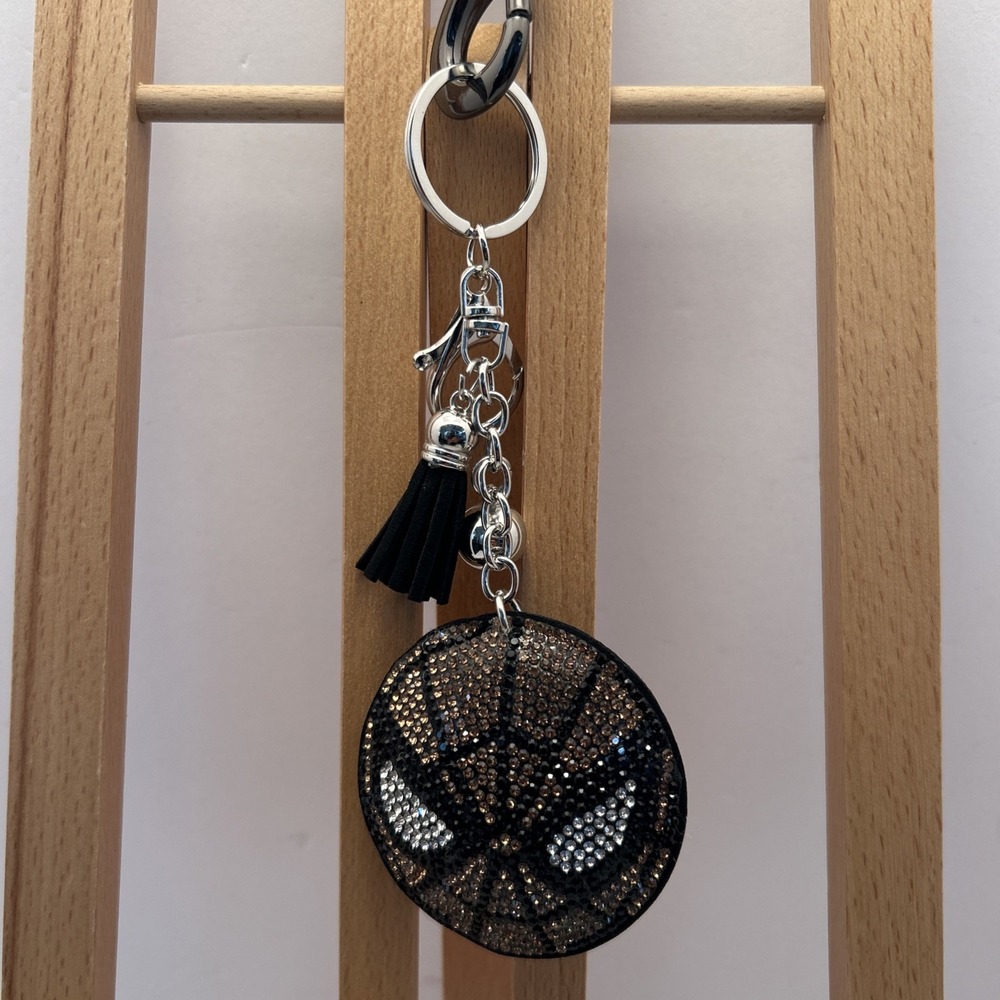 Spiderman Face Bling Bag Charm / Keychain W/ Tassel